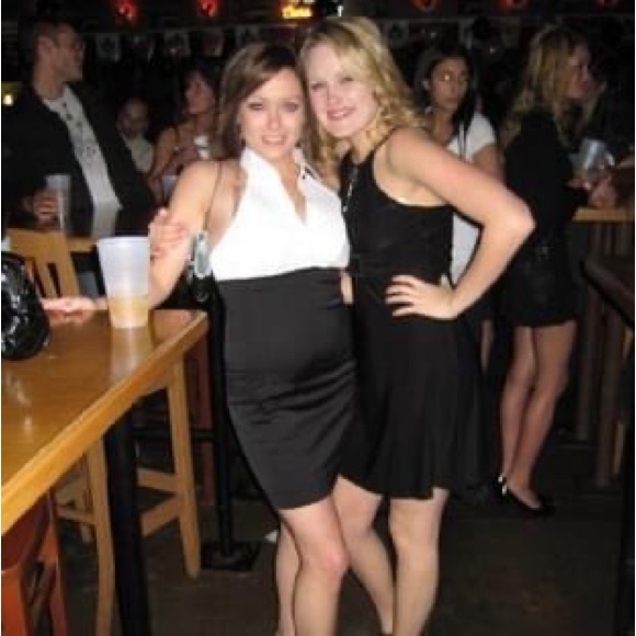 Halter dress black & white - Picture 3 of 4